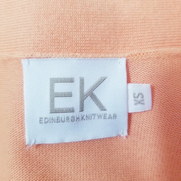 EDINBURGH Knitwear 100% Pima Cotton Ombre Midi Cardigan - Picture 2 of 12